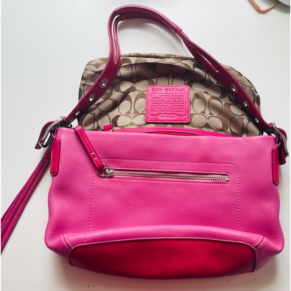 Coach Shoulder Bag K04s-1429 Pink PEBBLE GRAIN 13"L x 3.5"W x 7 - Picture 6 of 9